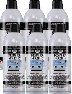Six cans of simply spray midnight black fabric paint spray dye