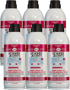 Six cans of simply spray burgundy fabric paint spray dye