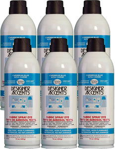 Six cans of simply spray caribbean blue fabric paint spray dye