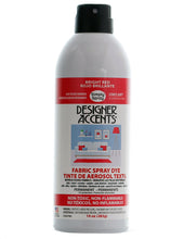 Load image into Gallery viewer, A single can of simply spray bright red fabric paint spray dye