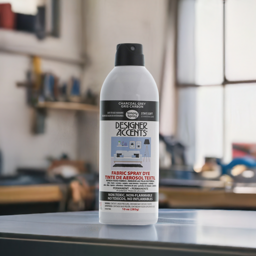 Designer Accents Fabric Paint Spray Dye by Simply Spray Charcoal Gre