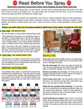 Load image into Gallery viewer, printed instructions for simply spray upholstery dye paint furniture cushions