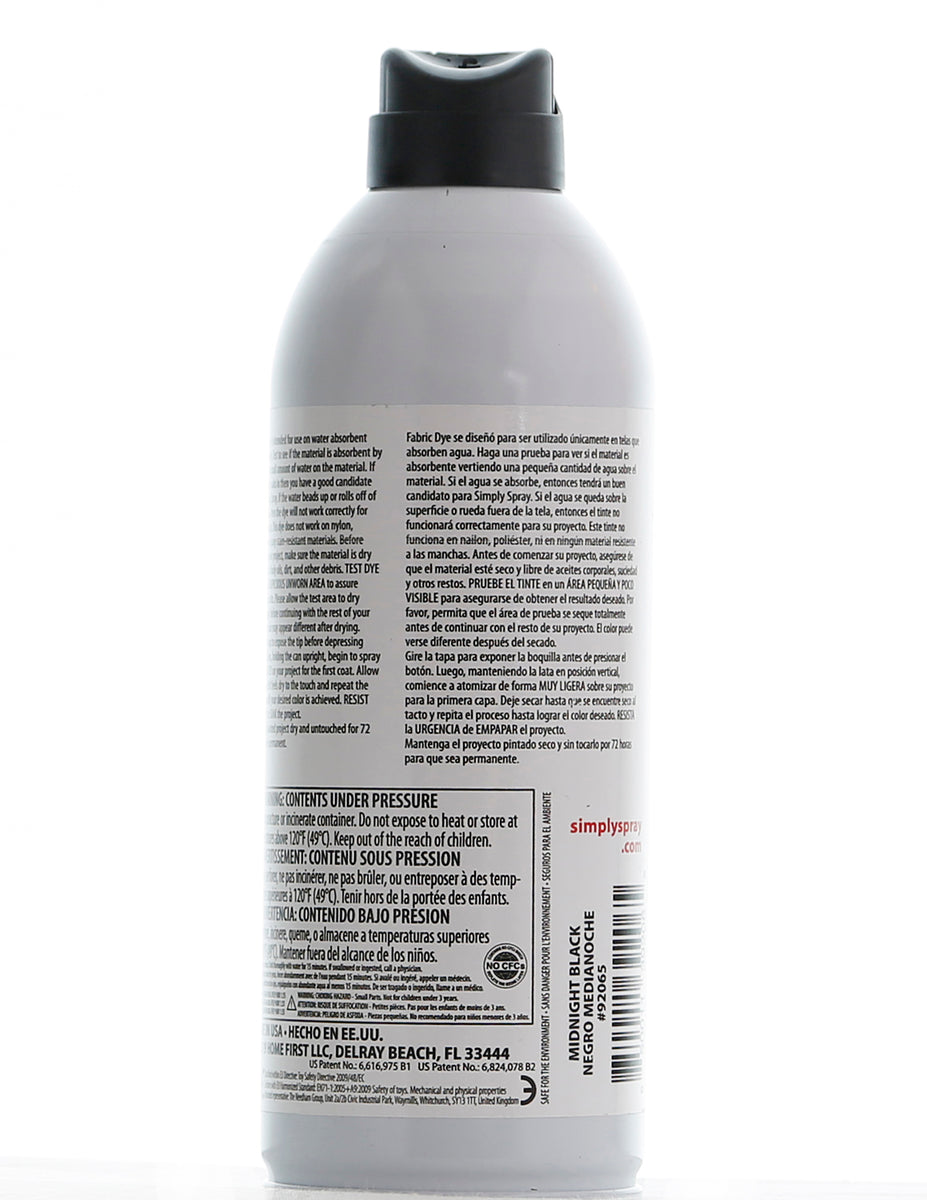 Designer Accents Fabric Paint Spray Dye by Simply Spray Black