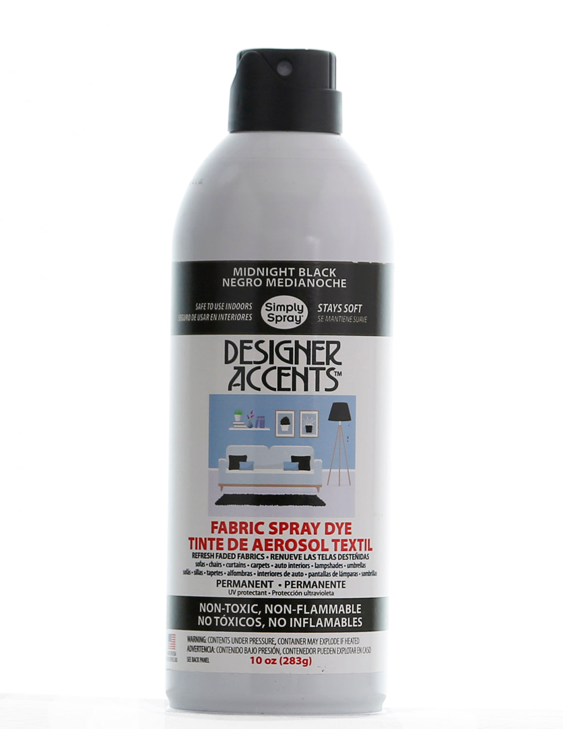 Designer Accents Fabric Paint Spray Dye by Simply Spray - Black
