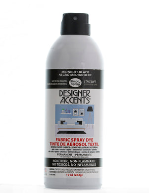 A single can of simply spray midnight black fabric paint spray dye