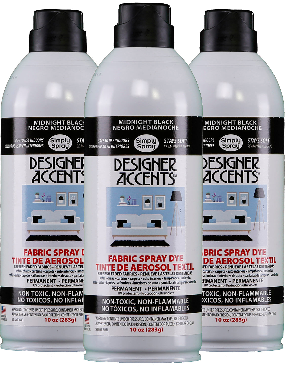 Designer Accents Fabric Paint Spray Dye By Simply Spray Black Designer accents fabric paint spray dye by simply spray black