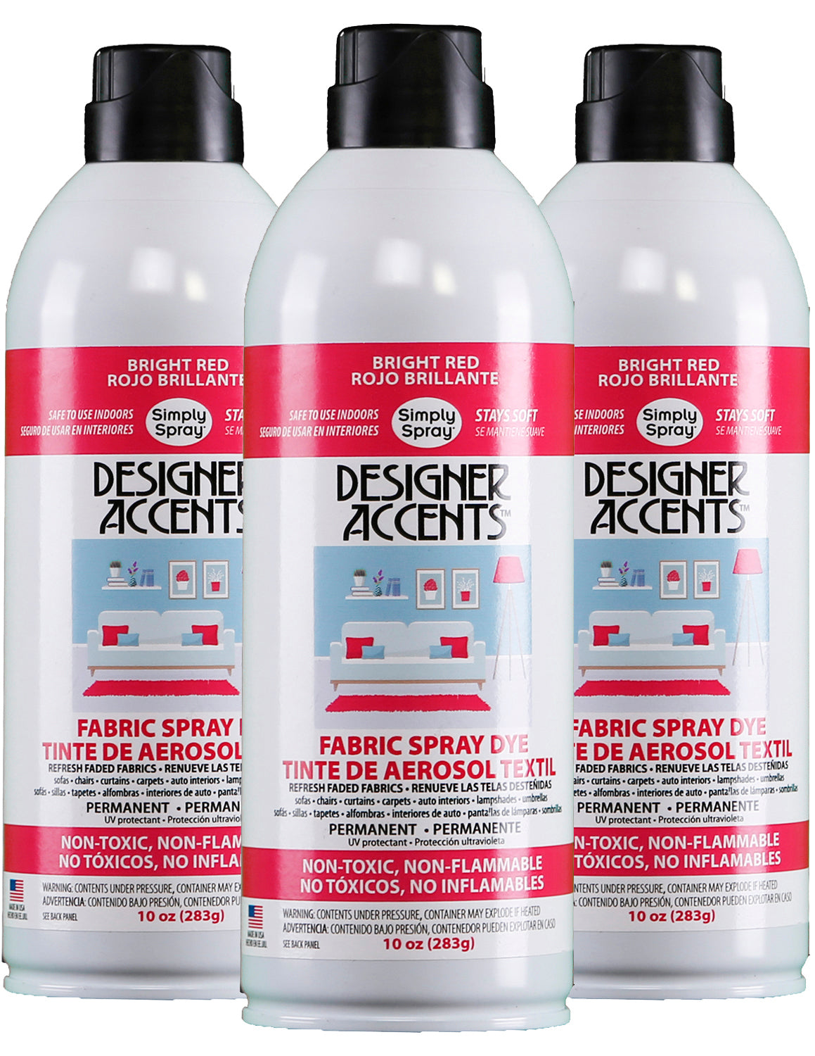 Designer Accents Fabric Paint Spray Dye by Simply Spray - Red – Fabric  Spray Dye
