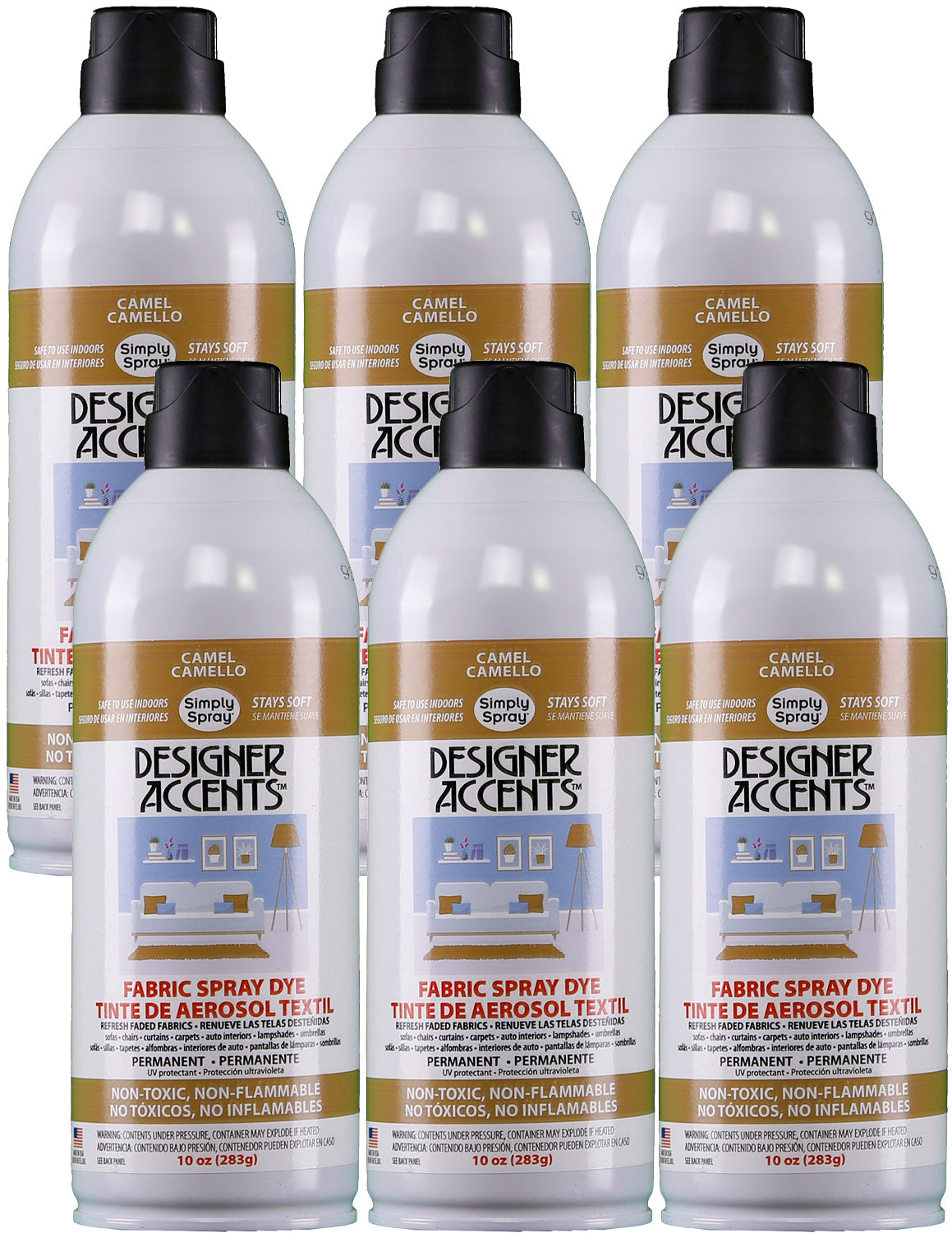 Designer Accents Fabric Paint Spray Dye by Simply Spray - Saddle
