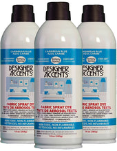 Load image into Gallery viewer, Three cans of simply spray caribbean blue fabric paint spray dye