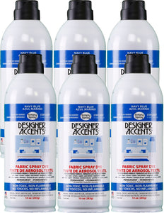 Six cans of simply spray navy blue fabric paint spray dye