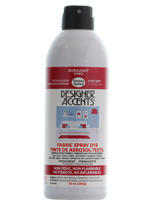 A single can of simply spray burgundy fabric paint spray dye