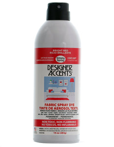 A single can of simply spray bright red fabric paint spray dye