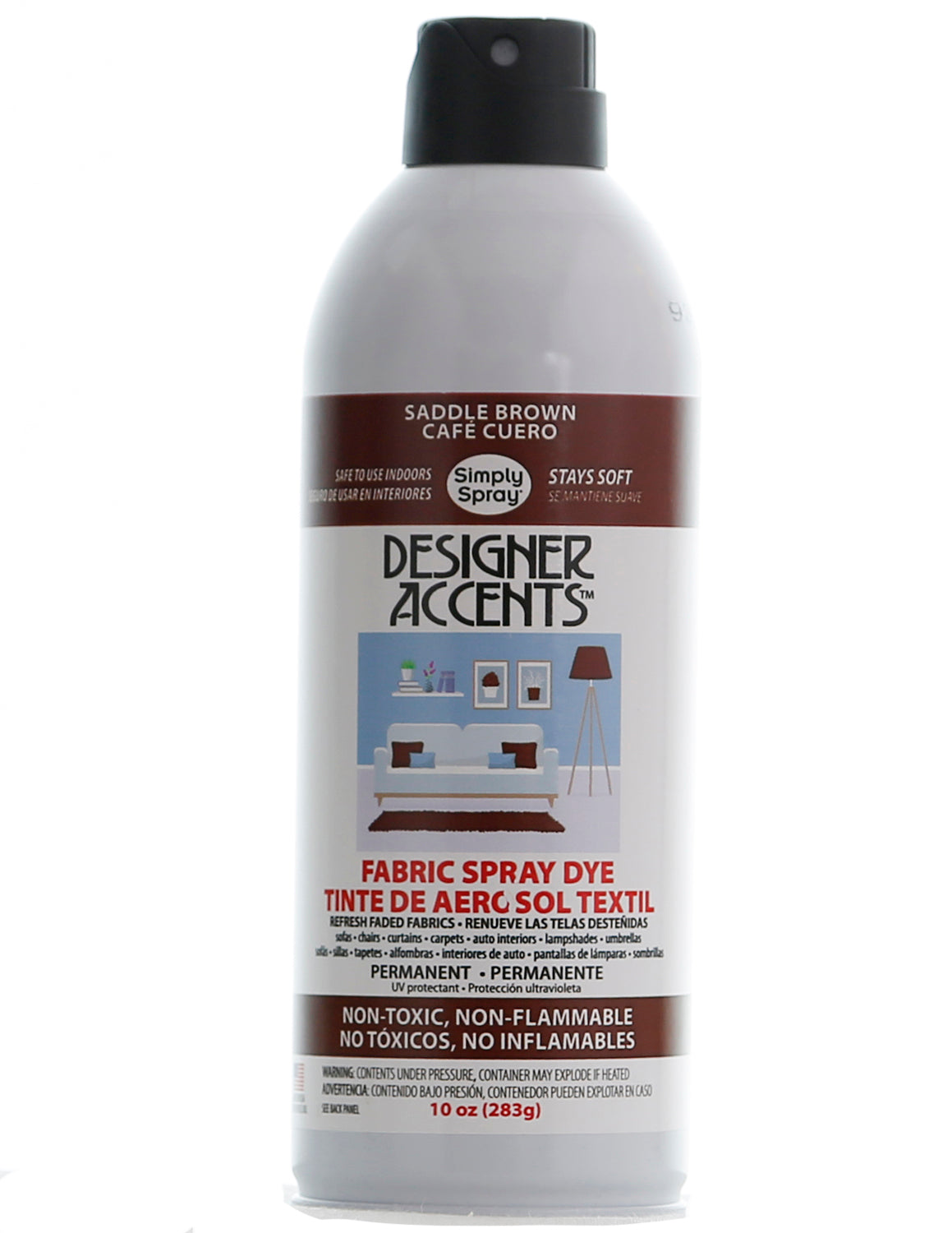 Designer Accents Fabric Paint Spray Dye by Simply Spray - Saddle Brown